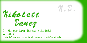 nikolett dancz business card